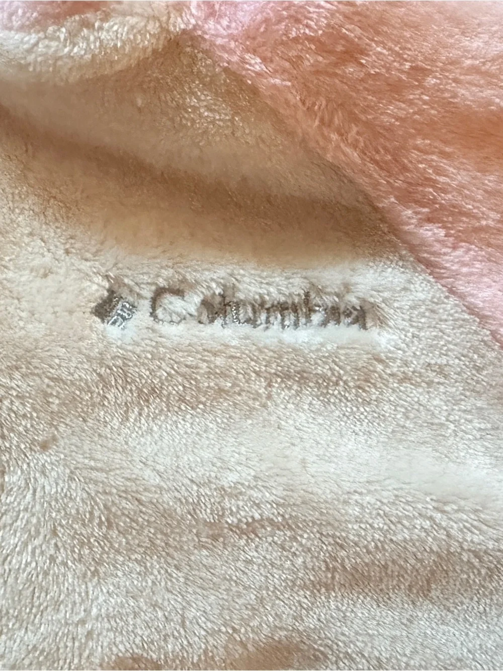 Columbia Kids Pink and Cream Plush Hooded Puffer Jacket